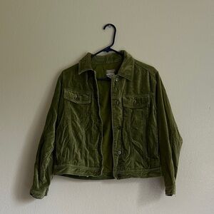 The Territory Ahead Olive Cotton Velvet Jacket